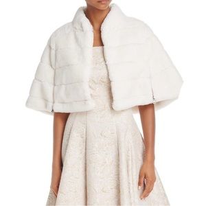 Never worn Betsey Johnson faux fur shawl - bridal, brides